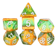 Sirius Dice - Diagonal Slick - Rainforest 7pc+1 bonus